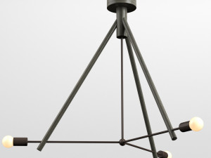 lodge chandelier 3 Modelo 3D