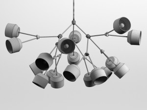 the forchette 18 chandelier Modelo 3D