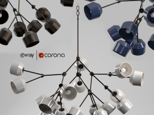 the forchette 18 chandelier Modelo 3D