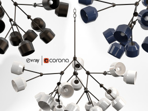 the forchette 18 chandelier Modelo 3D