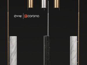alma floor lamp by kelly wearstler 3D 모델