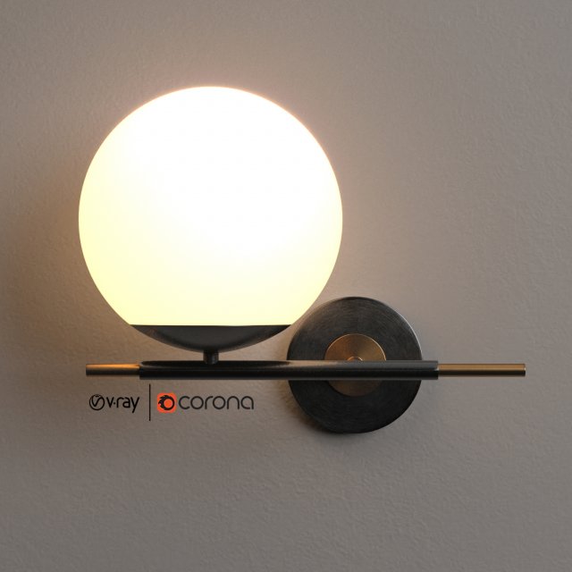 globe sconces from italy 3D मॉडल .c4d .max .obj .3ds .fbx .stl .blend 