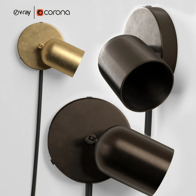 spot reading light 3D Model .c4d .max .obj .3ds .fbx .stl .blend 