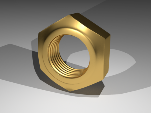 hex nut Modello 3D