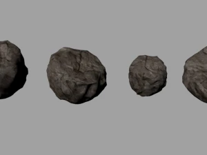 15 high poly rocks with textures 3D Model