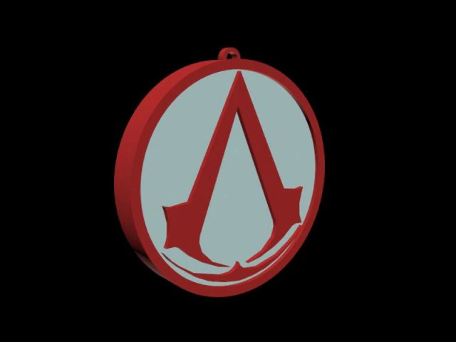 assassins creed logo 3D Model .c4d .max .obj .3ds .fbx .stl .blend