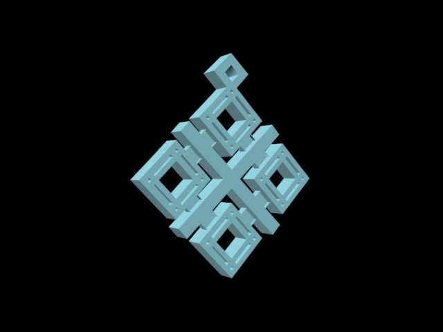 pagan slavic talisman 3d model 3D Модель .c4d .max .obj .3ds .fbx .stl .blend 