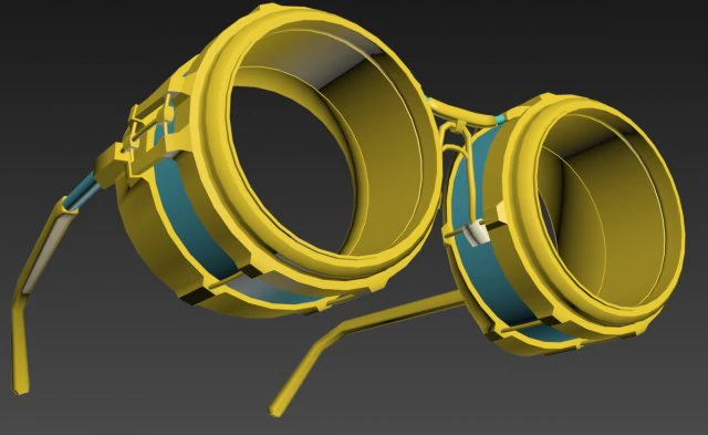 steampunk glasses 3D Model .c4d .max .obj .3ds .fbx .stl .blend