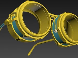 スチームパンクなメガネ 3Dモデル