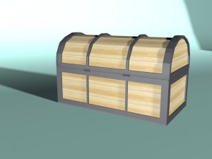 dower chest low poly model 3d Modelo 3D