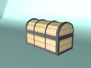 dower chest low poly model 3d 3D Model