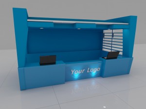 reception counter 3D मॉडल