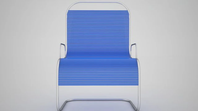 steal chair 0502 3D Model .c4d .max .obj .3ds .fbx .stl .blend