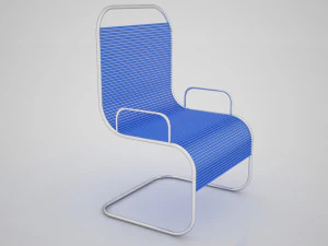 steal chair 0502 3D Model
