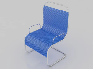 steal chair 0502 3D Model