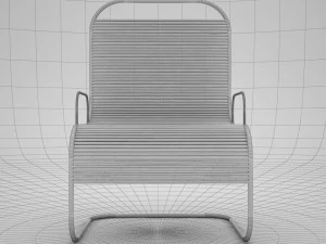 steal chair 0502 3D Model
