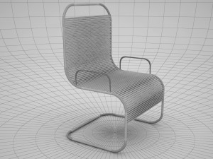 steal chair 0502 3D मॉडल