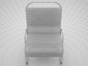 steal chair 0502 3D Model