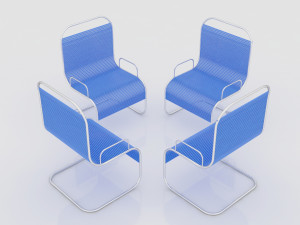 steal chair 0502 3D मॉडल