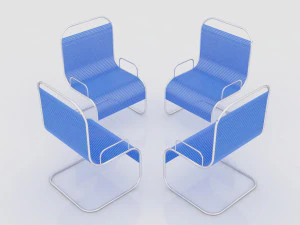 steal chair 0502 3D Model