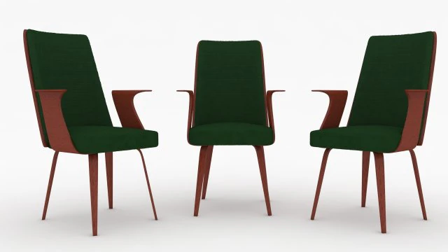 office chair low-poly 3D Model .c4d .max .obj .3ds .fbx .stl .blend