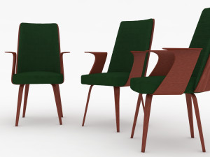 office chair low-poly Modelo 3D