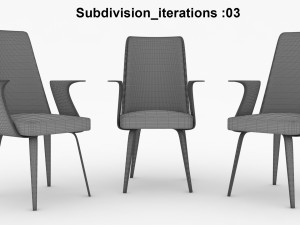 office chair low-poly Modelo 3D
