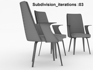 office chair low-poly Modelo 3D