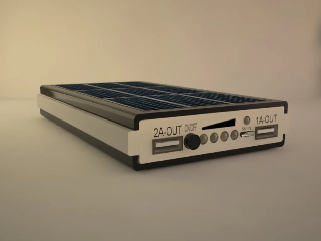 power bank solar 3D Model .c4d .max .obj .3ds .fbx .stl .blend