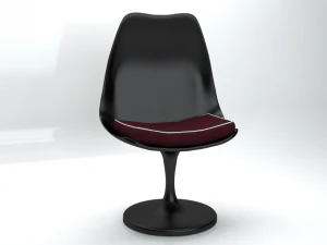 黒いチューリップチェア 3Dモデル
