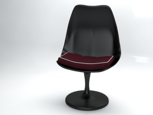 black tulip chair Model 3D
