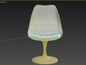 black tulip chair Model 3D