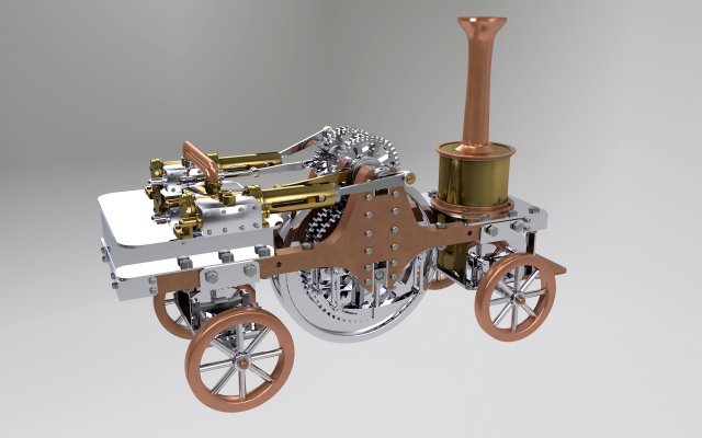 patrick stirling traction engine 3D 모델 .c4d .max .obj .3ds .fbx .stl .blend 