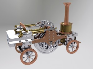 patrick stirling traction engine 3D मॉडल