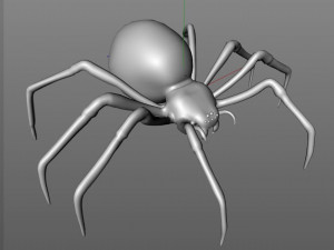 black widow spider rigged low poly Modelo 3D