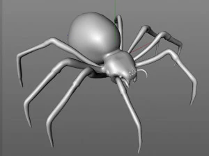 ragno vedova nera truccato low poly Modello 3D