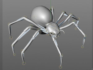 black widow spider rigged low poly Modelo 3D