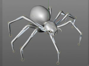 ragno vedova nera truccato low poly Modello 3D