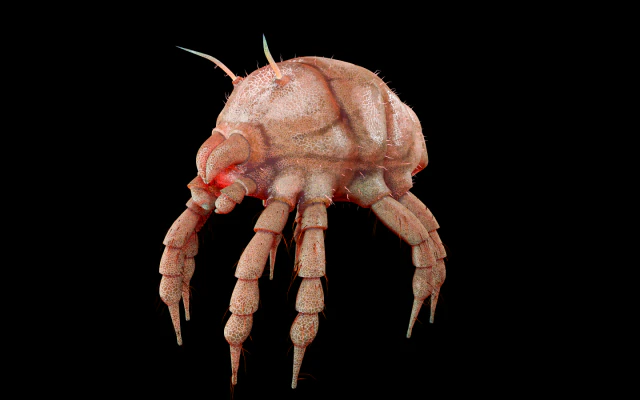 dust mite pbr rigged low poly insect 3D Model .c4d .max .obj .3ds .fbx .stl .blend 