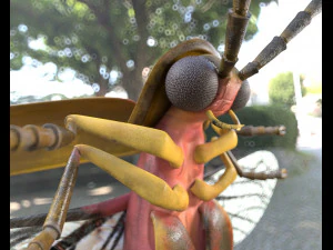 vaga-lume equipado pbr baixo poli inseto Modelo 3D