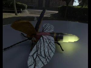 vaga-lume equipado pbr baixo poli inseto Modelo 3D