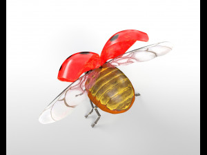 ladybug rigged pbr low poly insect 3Dモデル