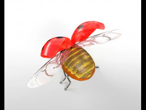 ladybug rigged pbr low poly insect 3D Model