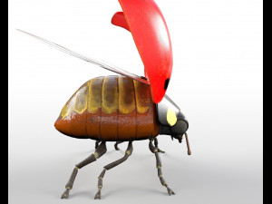 ladybug rigged pbr low poly insect 3Dモデル