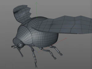 ladybug rigged pbr low poly insect 3D Model