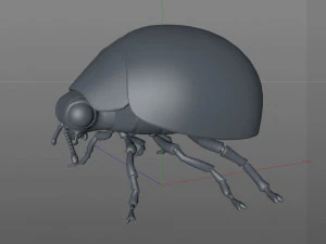 ladybug rigged pbr low poly insect 3D Model