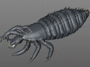 louse rigged insect low poly pbr Modèle 3D