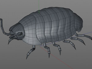 pill bug rigged low poly pbr insect 3D मॉडल