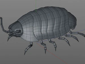 pill bug rigged low poly pbr insect 3D Model
