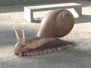 snail rigged low poly pbr insect 3D Model